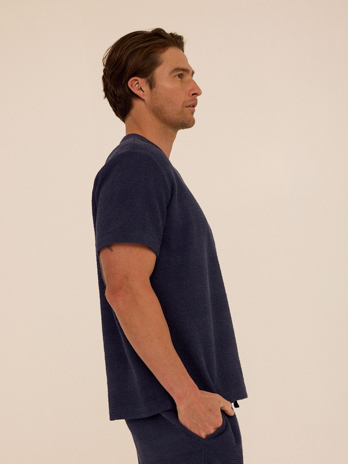 Chadwick Jacquard Textured Stripe Relaxed Tee