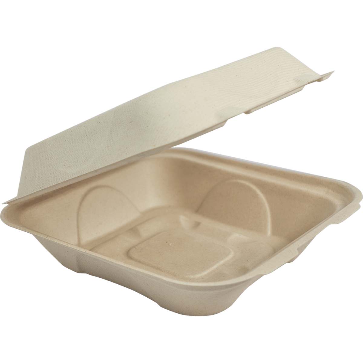 World Centric 9x9x3" Fiber Clamshell PLA Lined (QTY:300)
