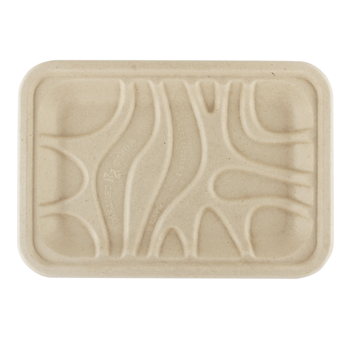 World Centric 8.2x5.7x0.6" Fiber Tray PLA Lined (QTY:500)