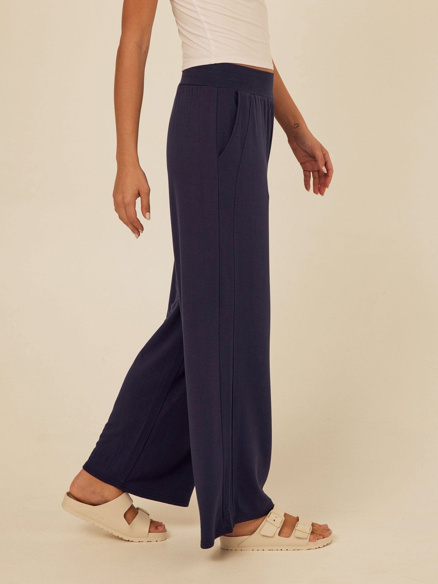 Esmeralda Feather Fleece Wide Leg Pant