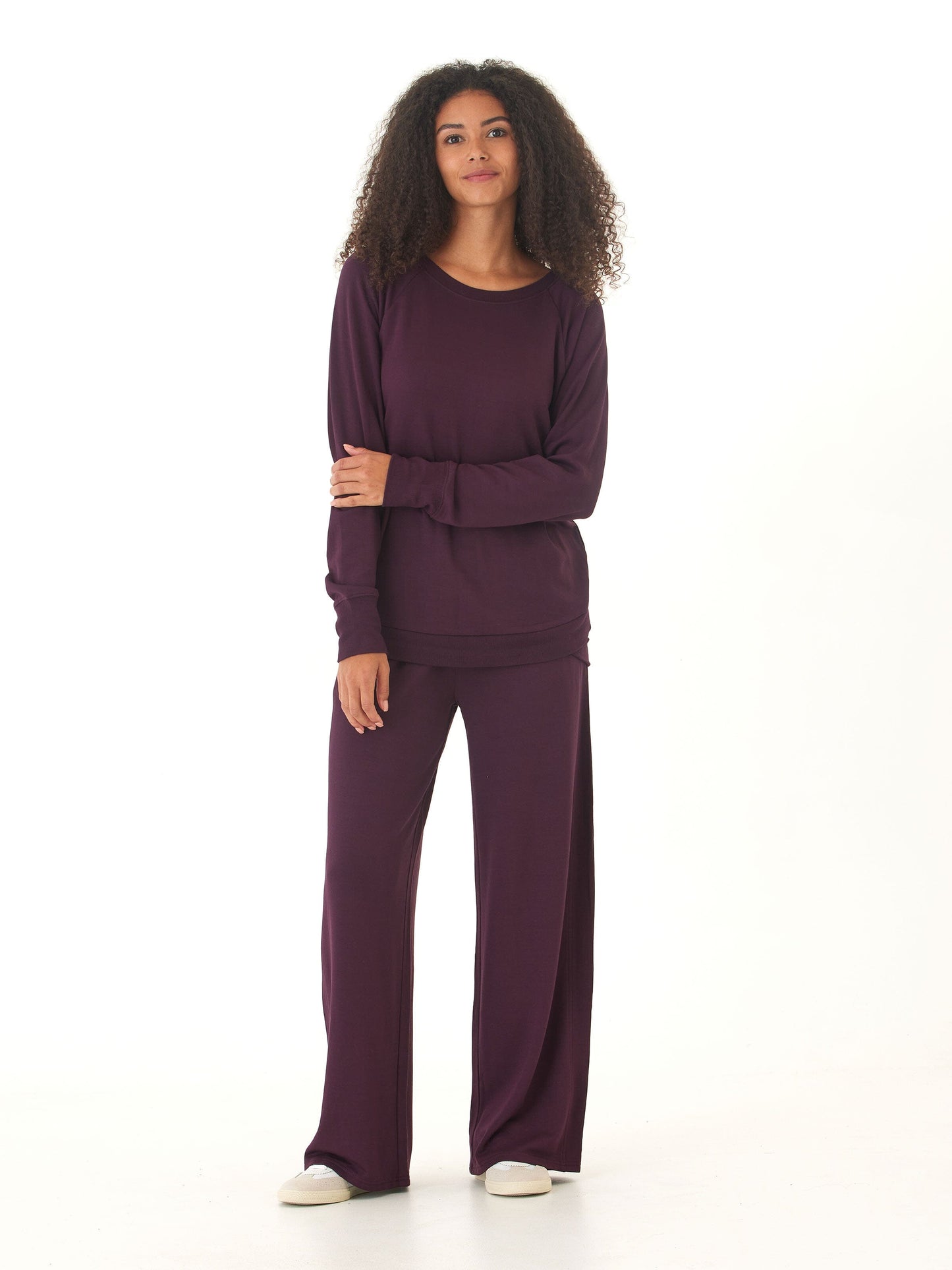 Esmeralda Feather Fleece Wide Leg Pant