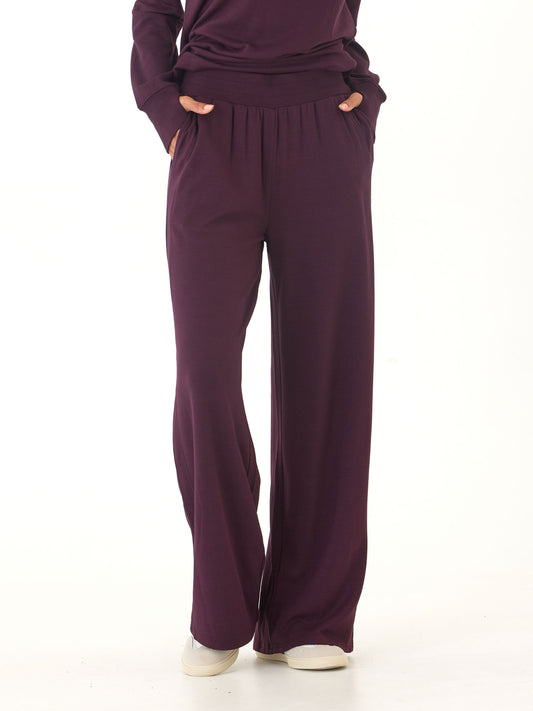 Esmeralda Feather Fleece Wide Leg Pant