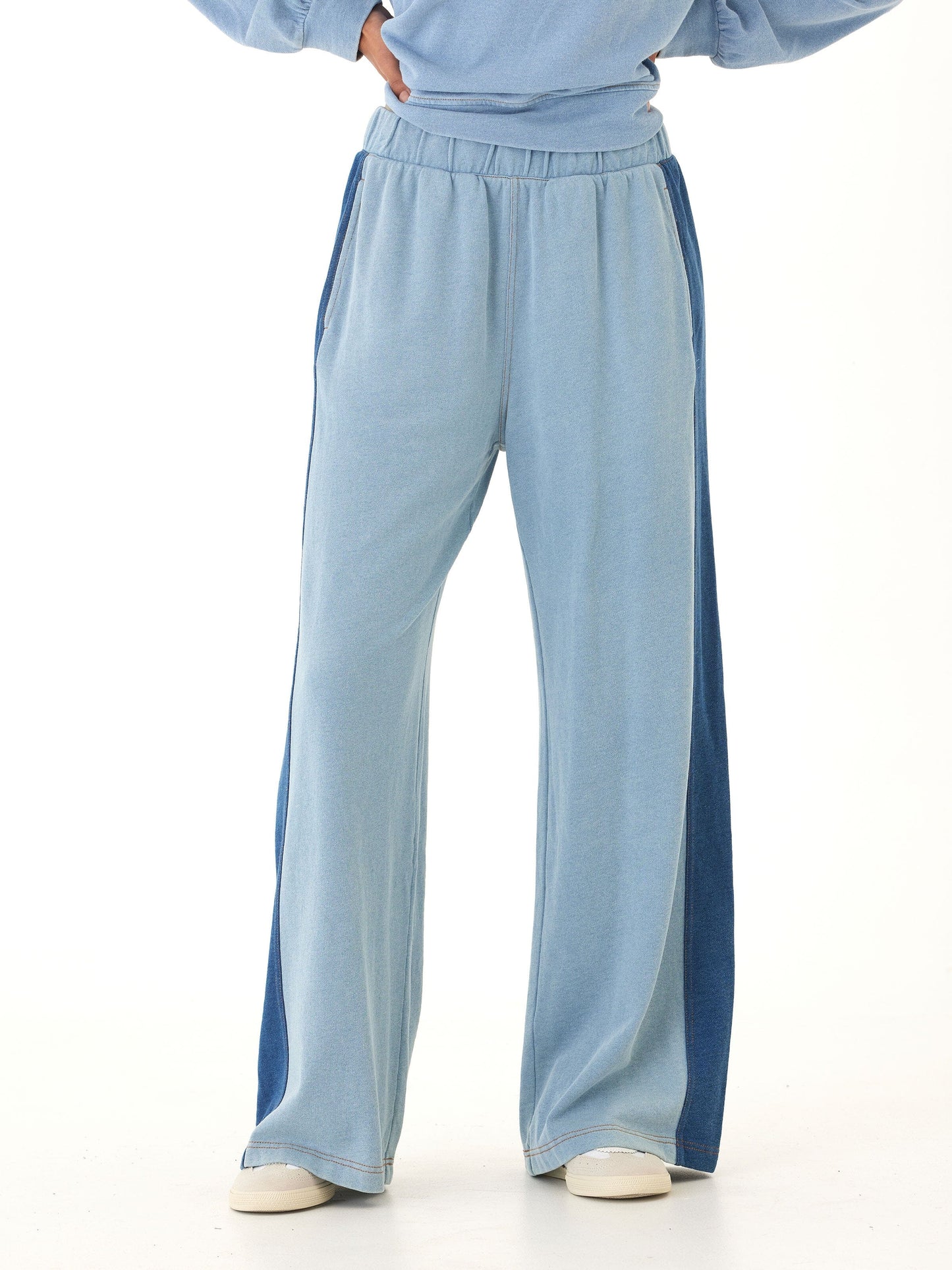 Dorothy Denim Terry Contrast Panel Pant