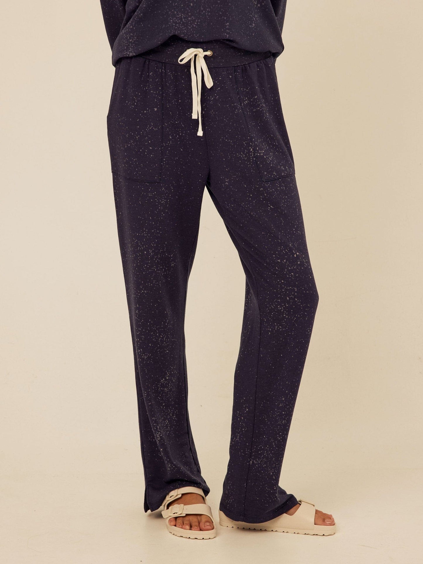 Theresa Spray Wash Modal Terry Straight Leg Pant