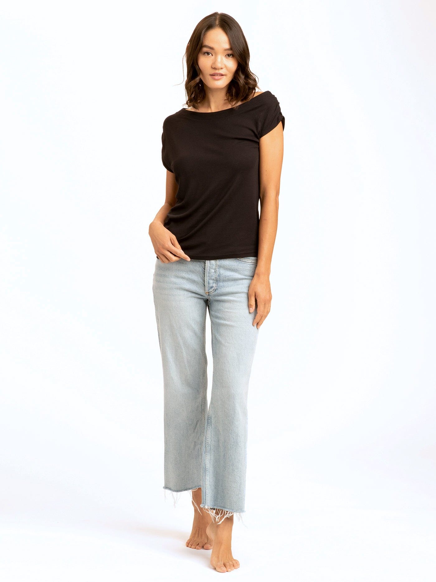 Leoni Feather Rib Short Sleeve