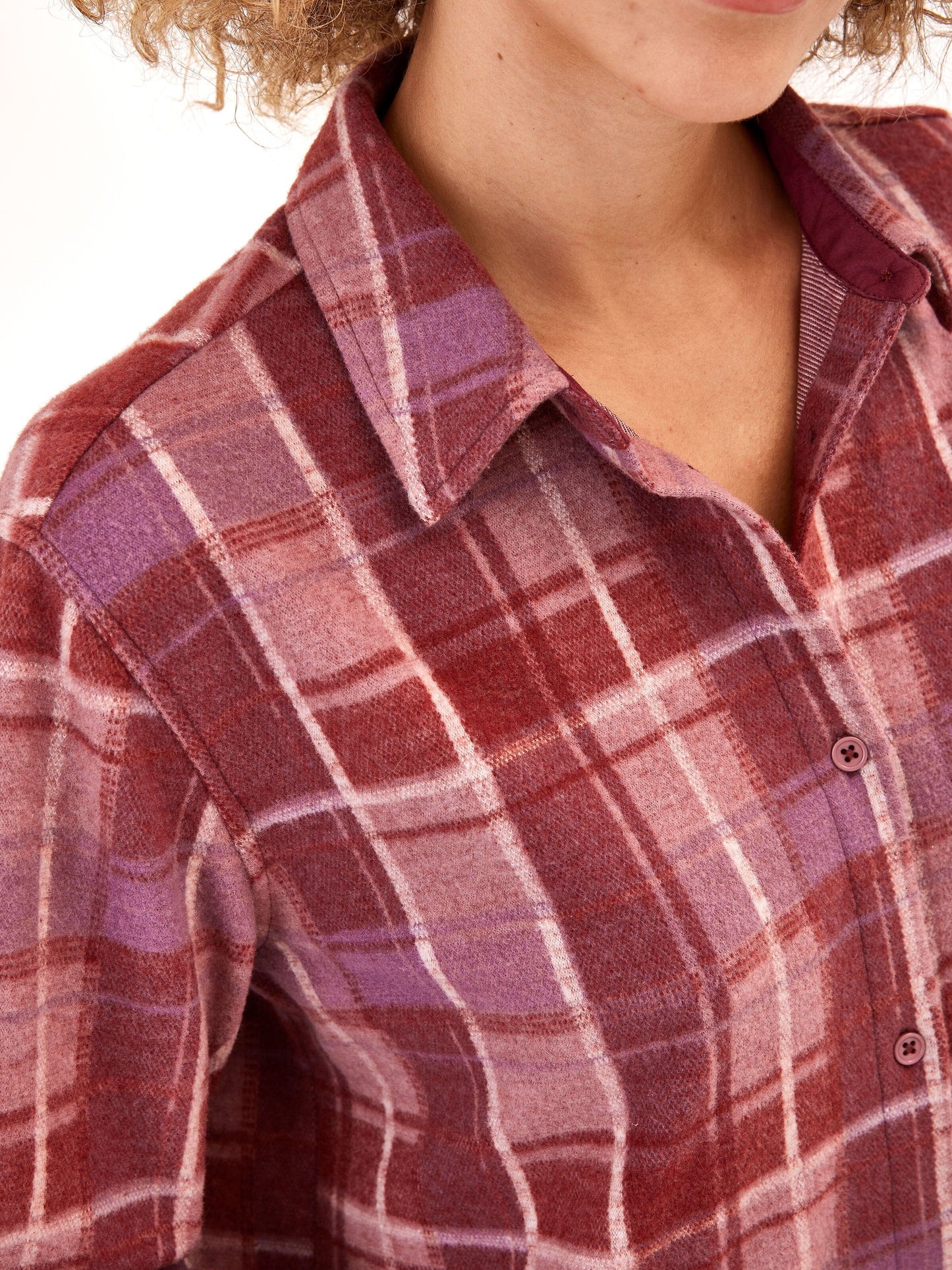 Kandyce Knit Fleece Button Front Shirt