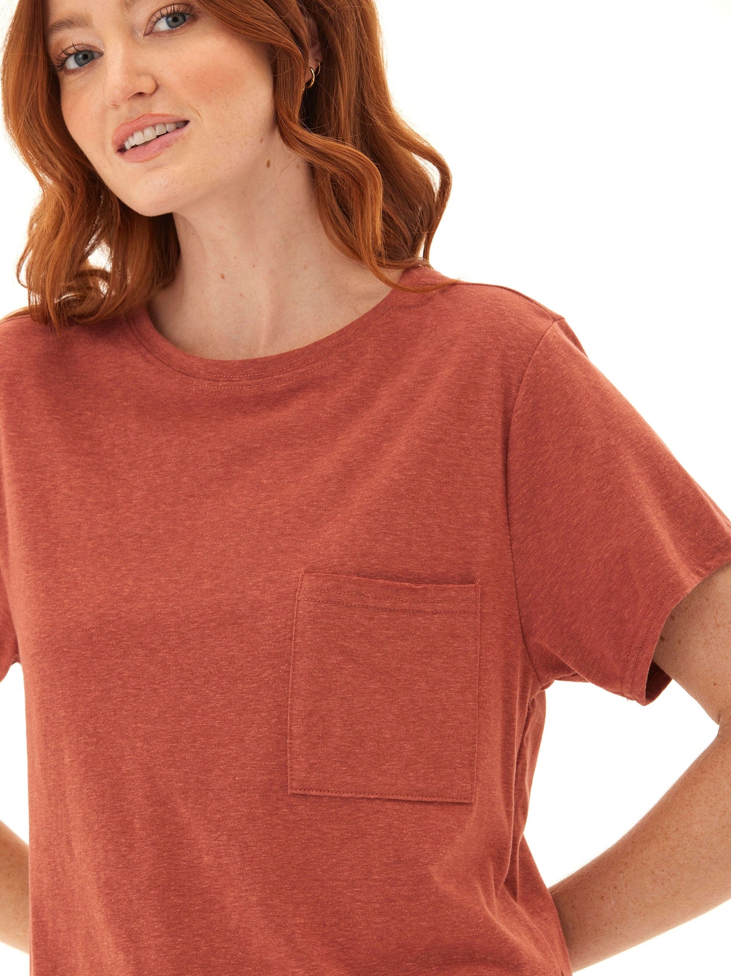 Shelbie Triblend Jersey Pocket Tee