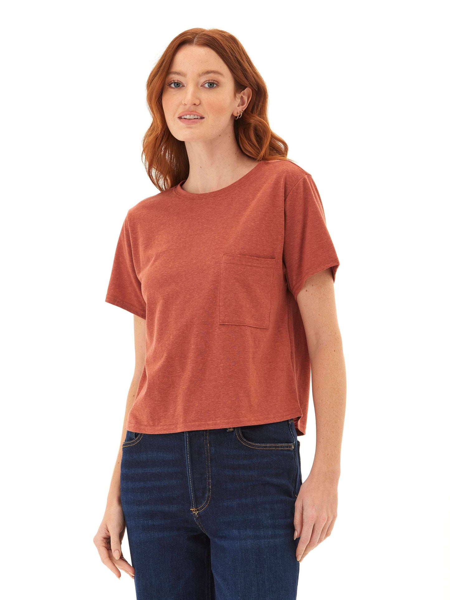 Shelbie Triblend Jersey Pocket Tee