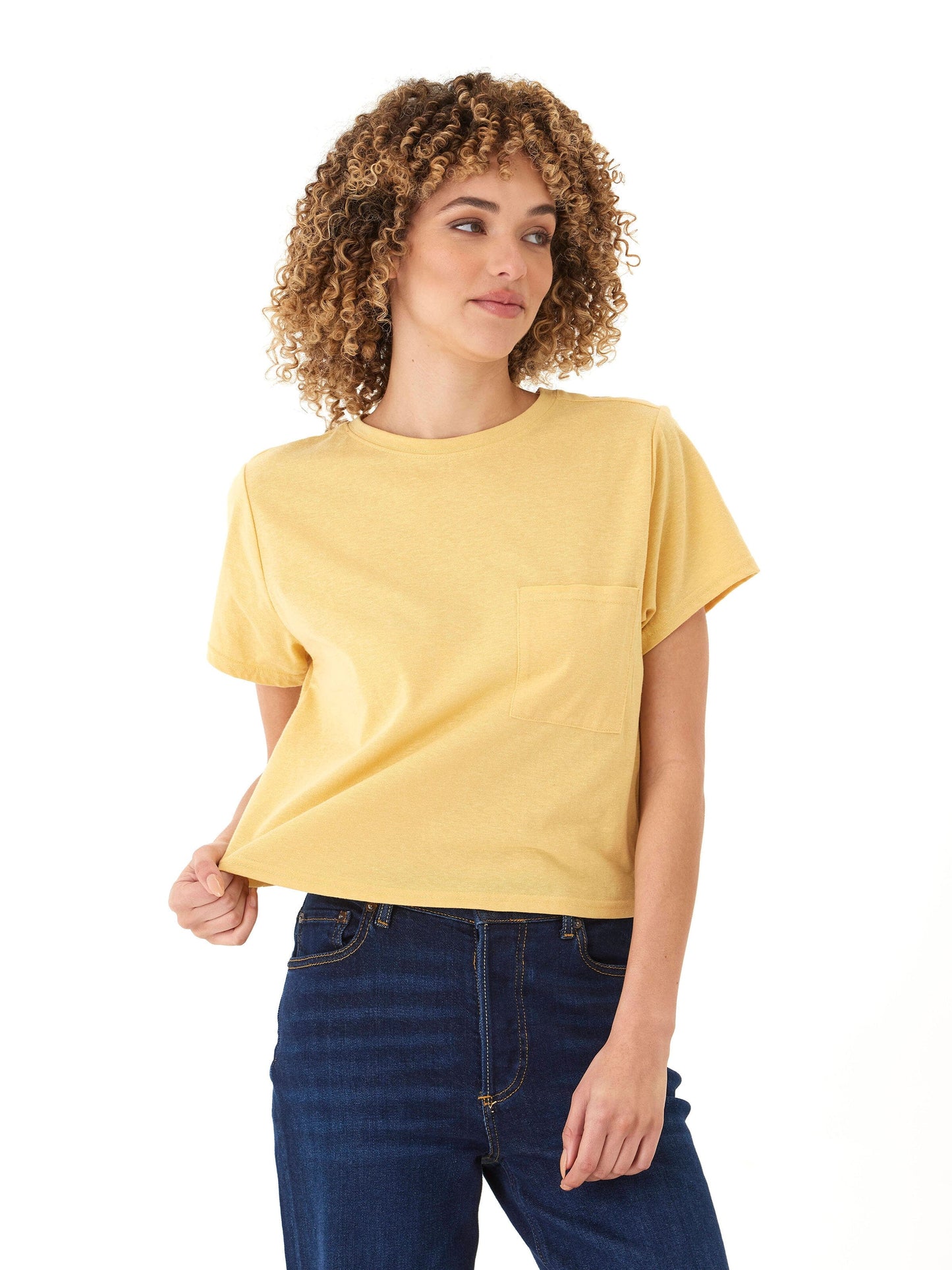 Shelbie Triblend Jersey Pocket Tee