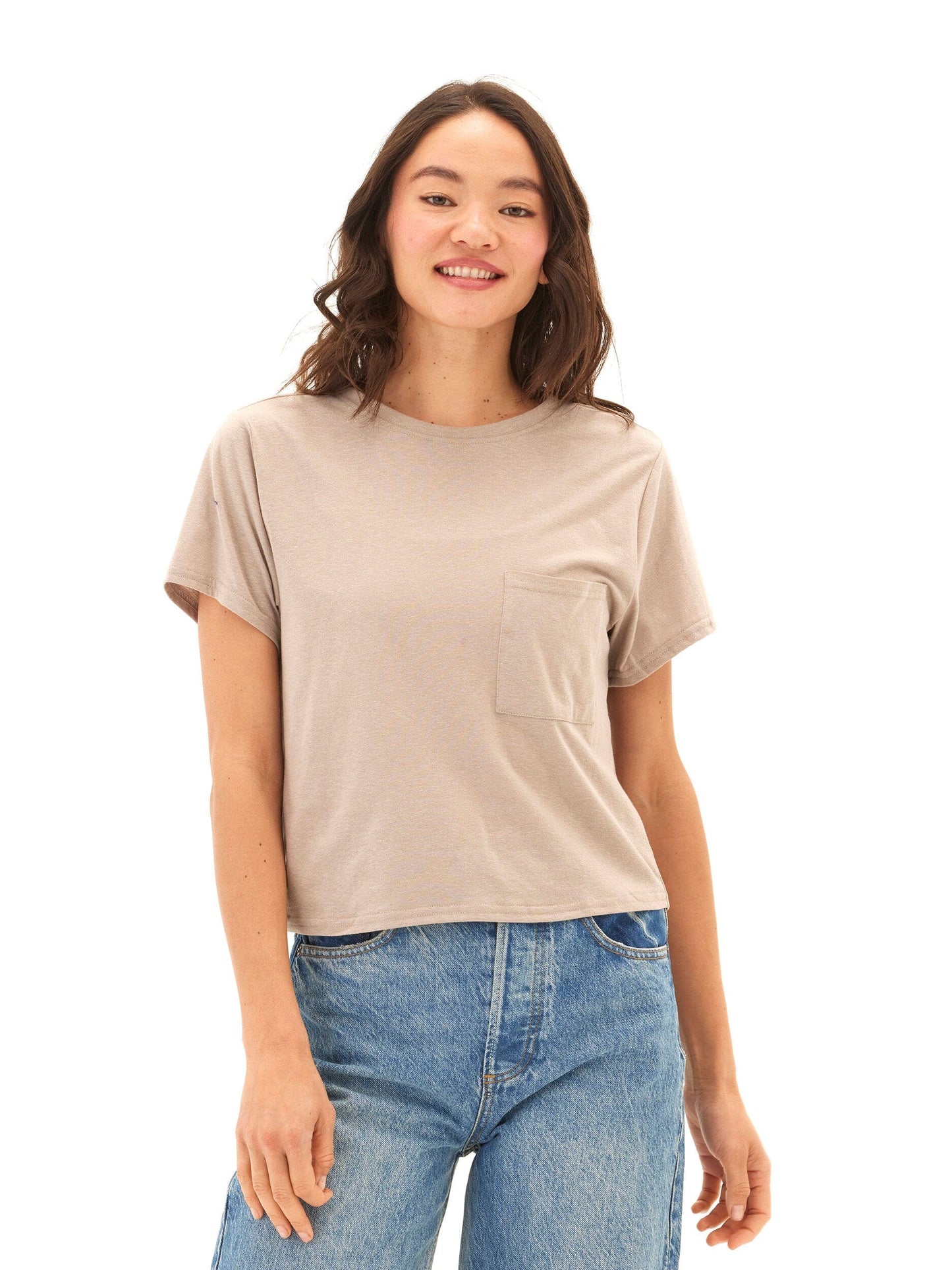 Shelbie Triblend Jersey Pocket Tee
