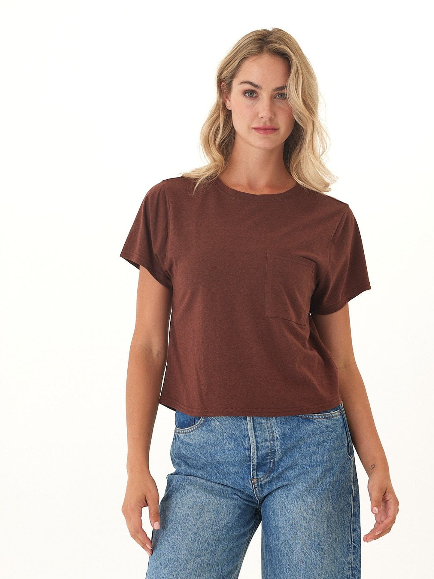 Shelbie Triblend Jersey Pocket Tee