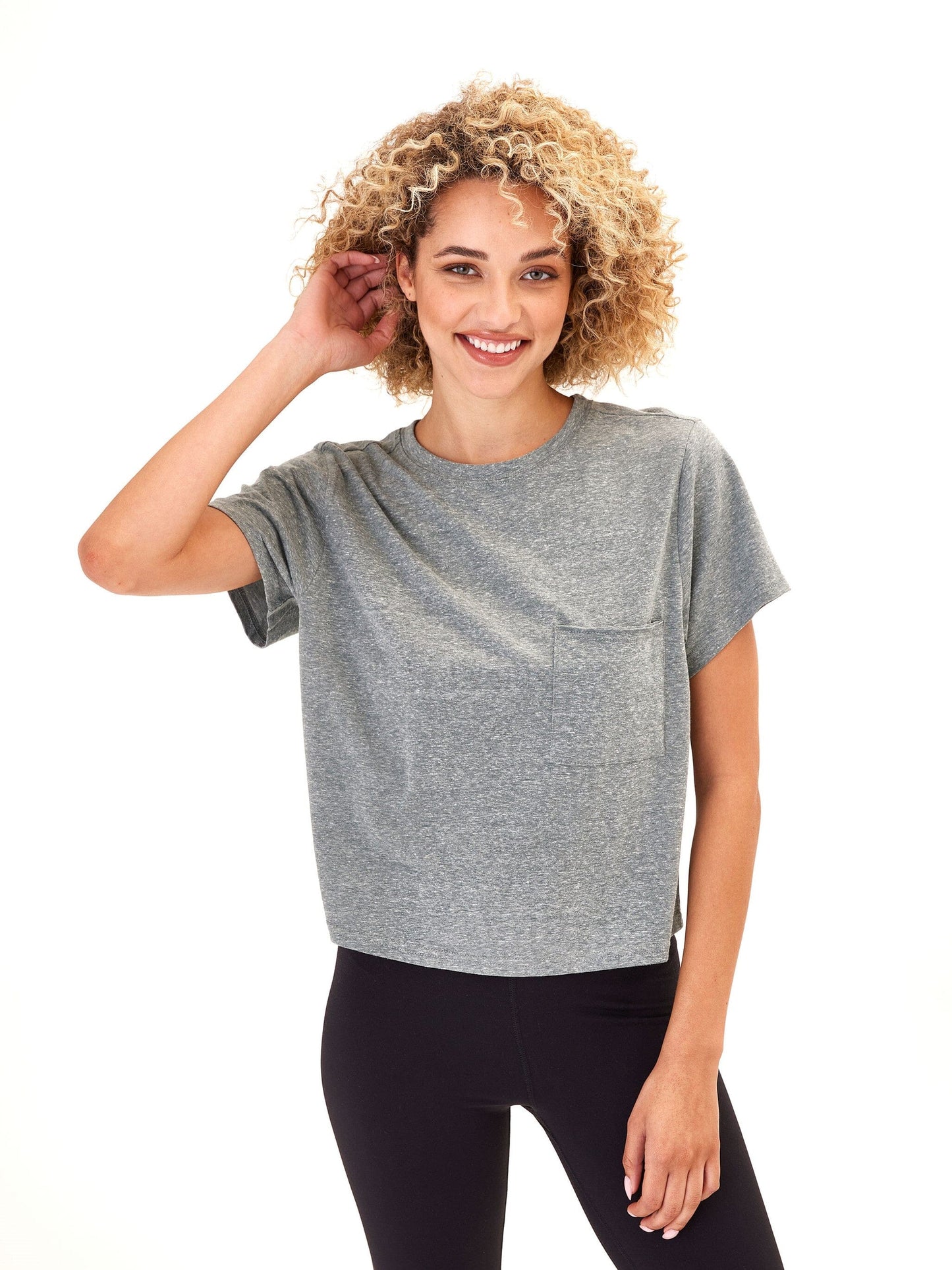 Shelbie Triblend Jersey Pocket Tee