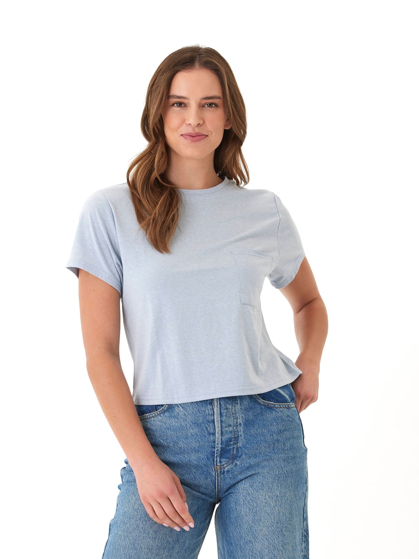 Shelbie Triblend Jersey Pocket Tee