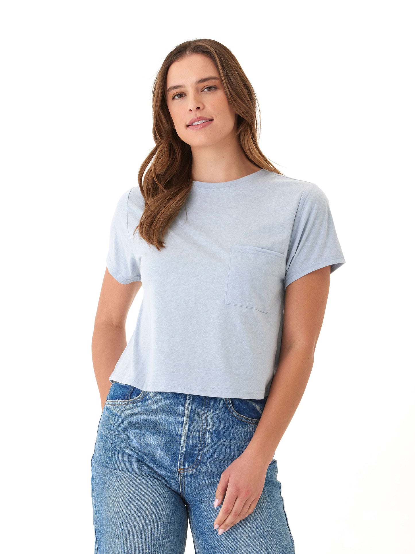 Shelbie Triblend Jersey Pocket Tee