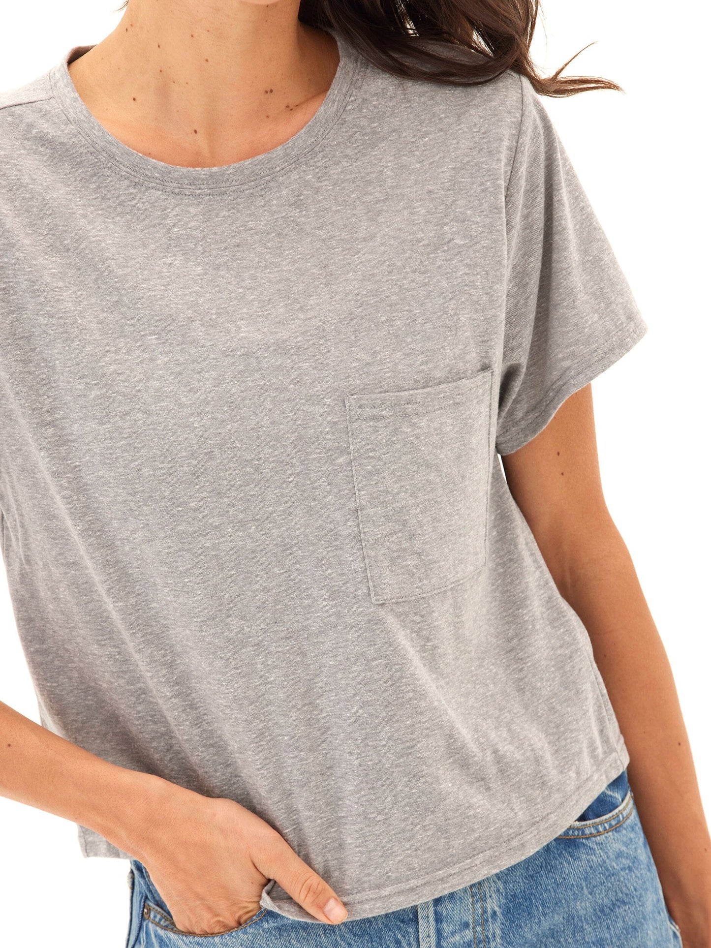 Shelbie Triblend Jersey Pocket Tee