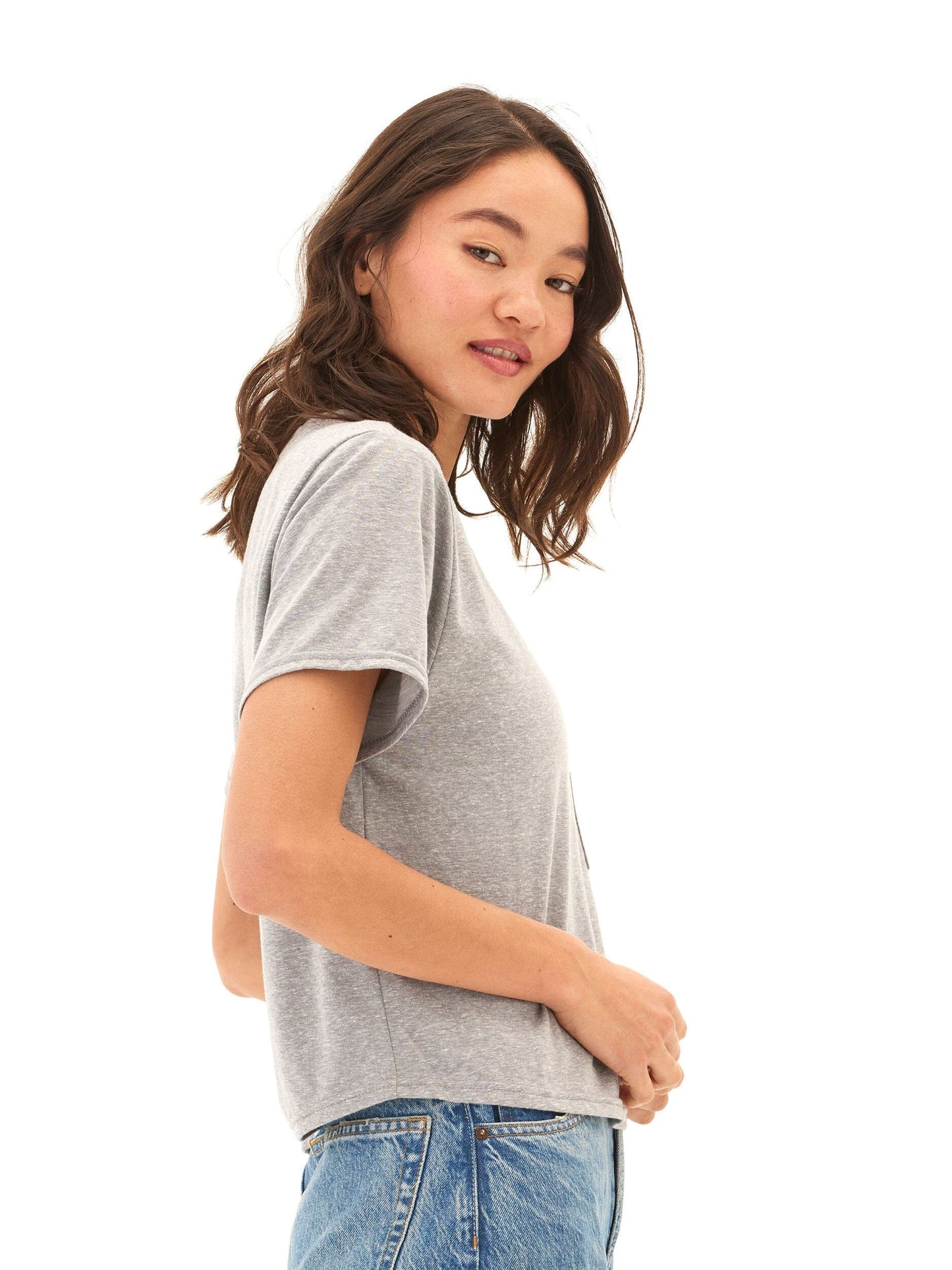 Shelbie Triblend Jersey Pocket Tee