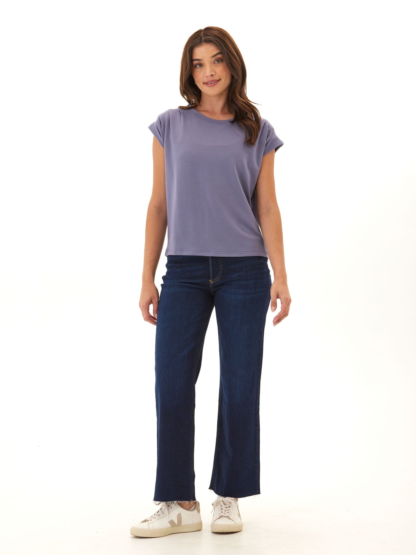 Luciana Modal Terry Pleated Top