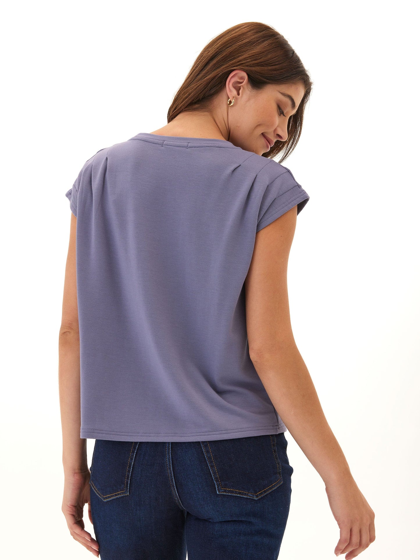 Luciana Modal Terry Pleated Top