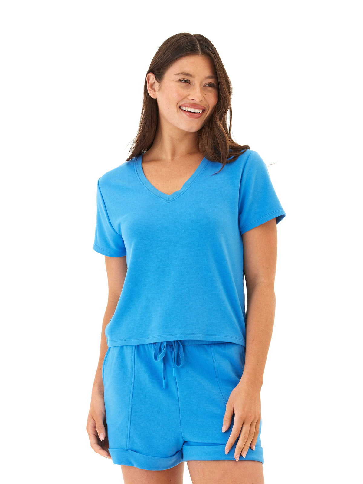 Core Modal Terry V Neck Tee