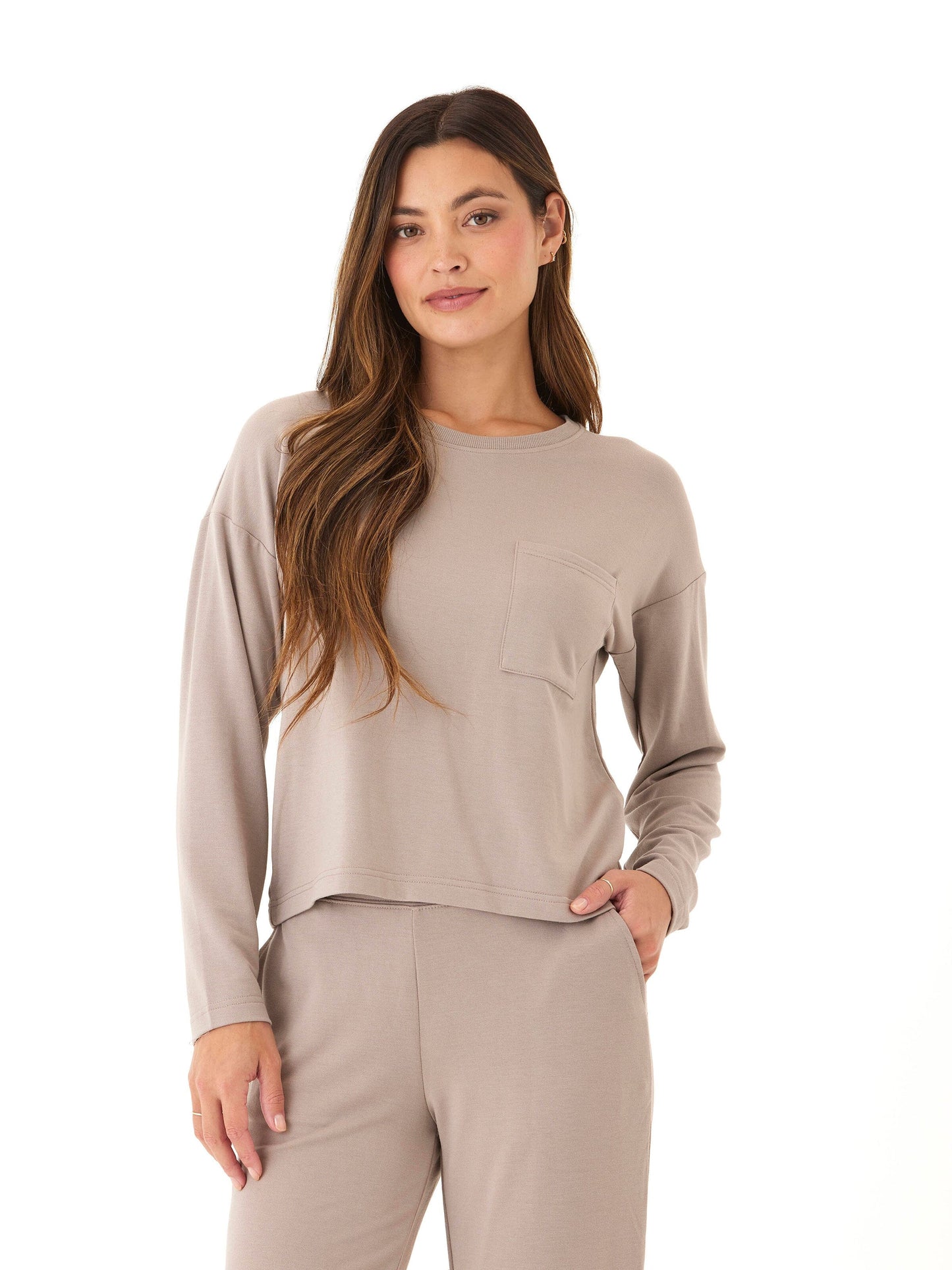 Shaina Modal Terry Pocket Long Sleeve
