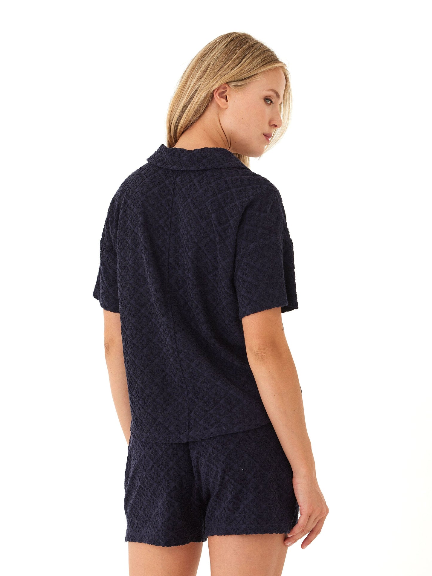 Mikaela Jacquard Terry Button-Up