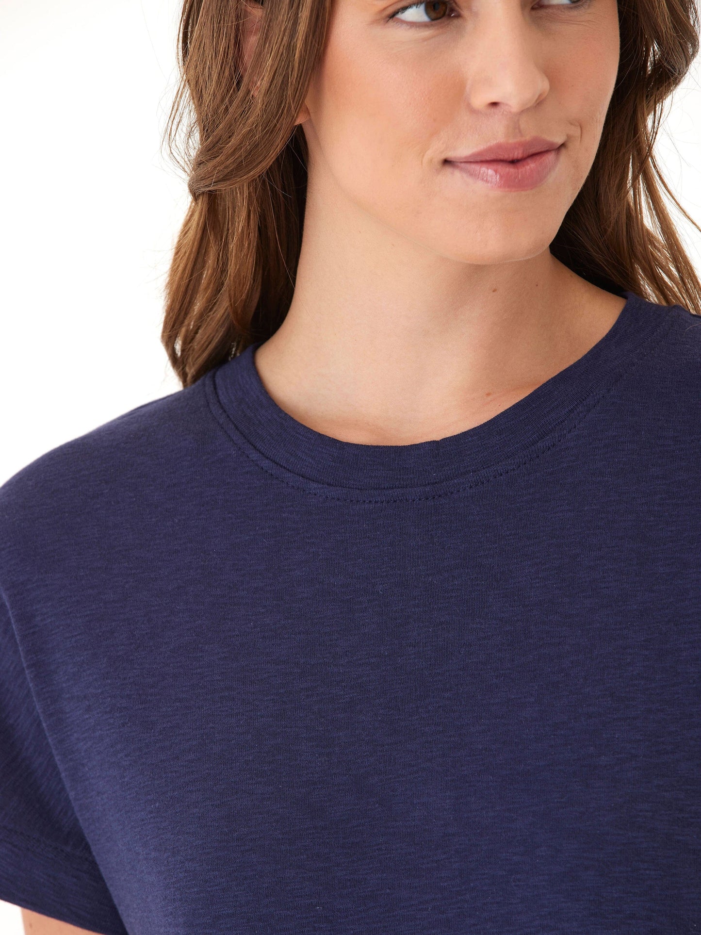 Gianna Textured Slub Jersey Twist Back Tee