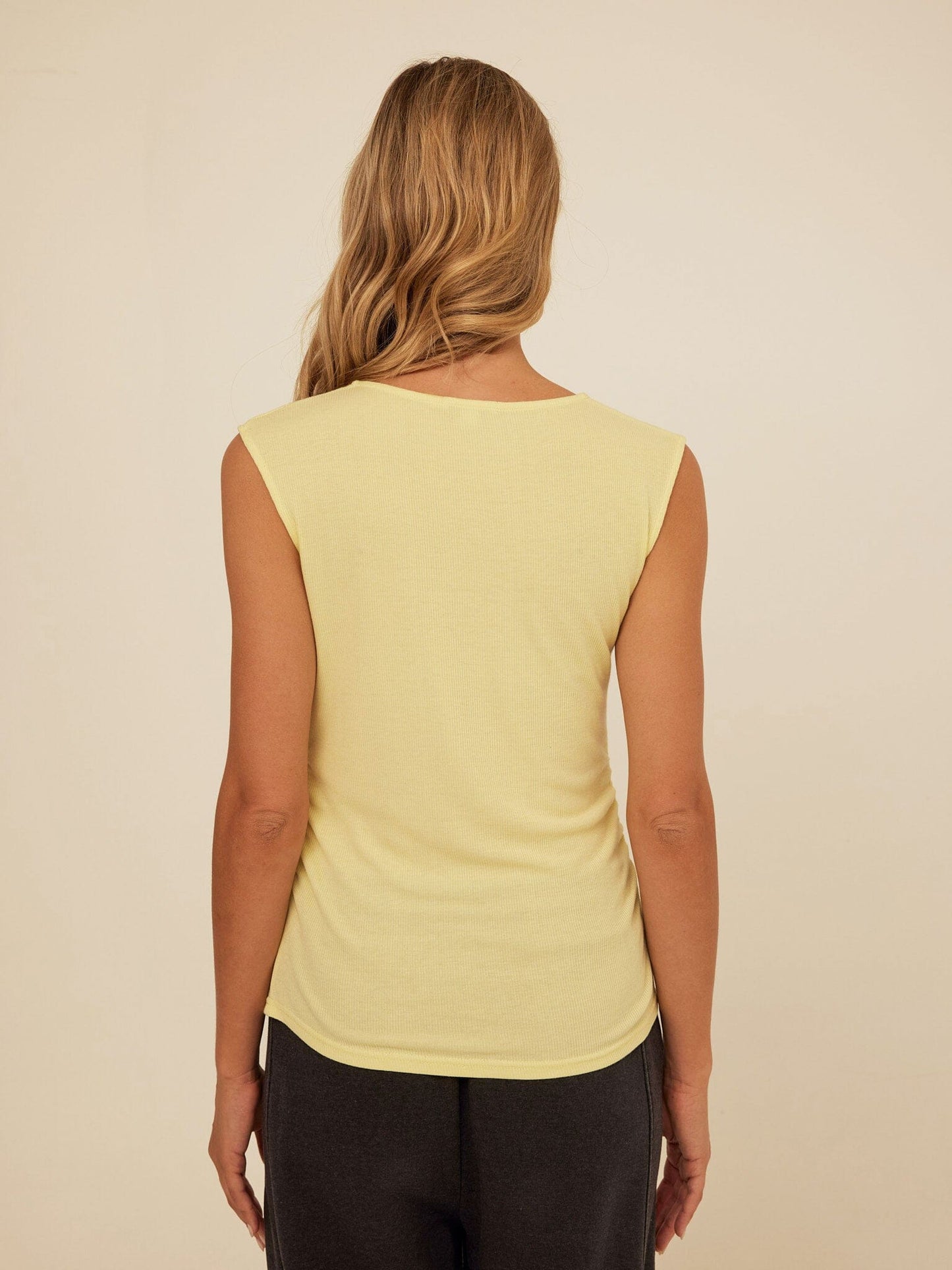 Brynlee Feather Rib Ruched Top