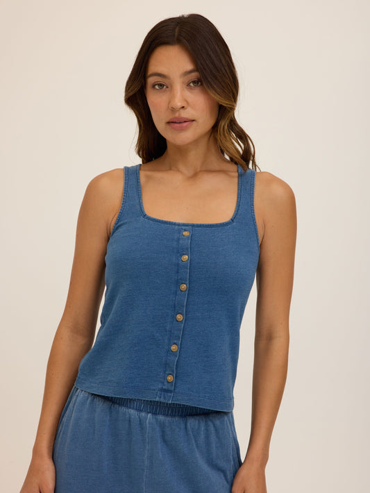 Jamila Indigo Jersey Tank