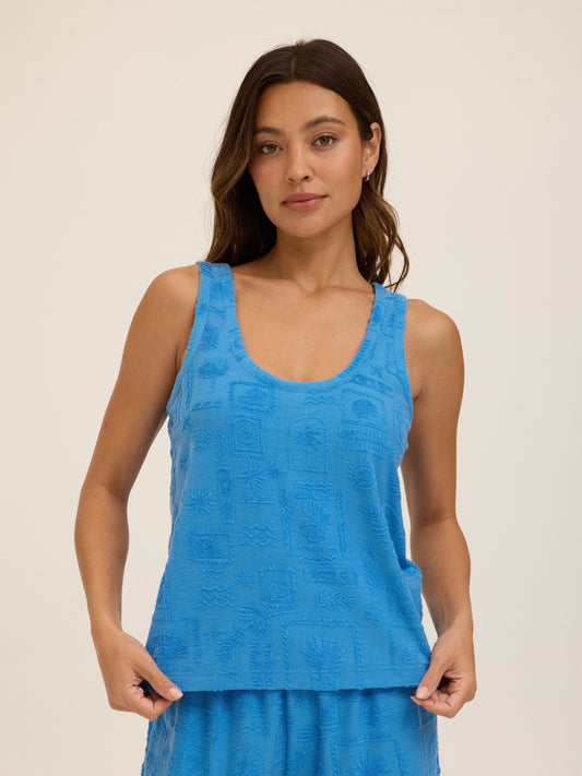 Kassie Vacay Vibes Jacquard Terry Tank