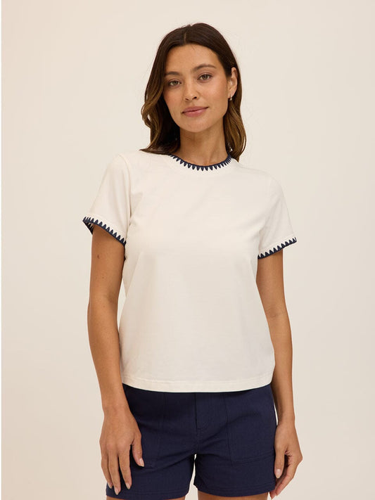 Ginny Novelty Stitch Eco Jersey Tee