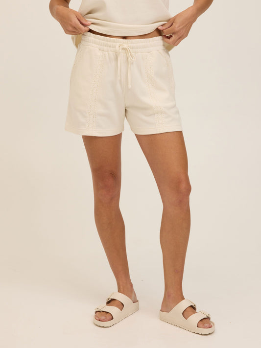 Helena Cotton Terry Lace Mix Short