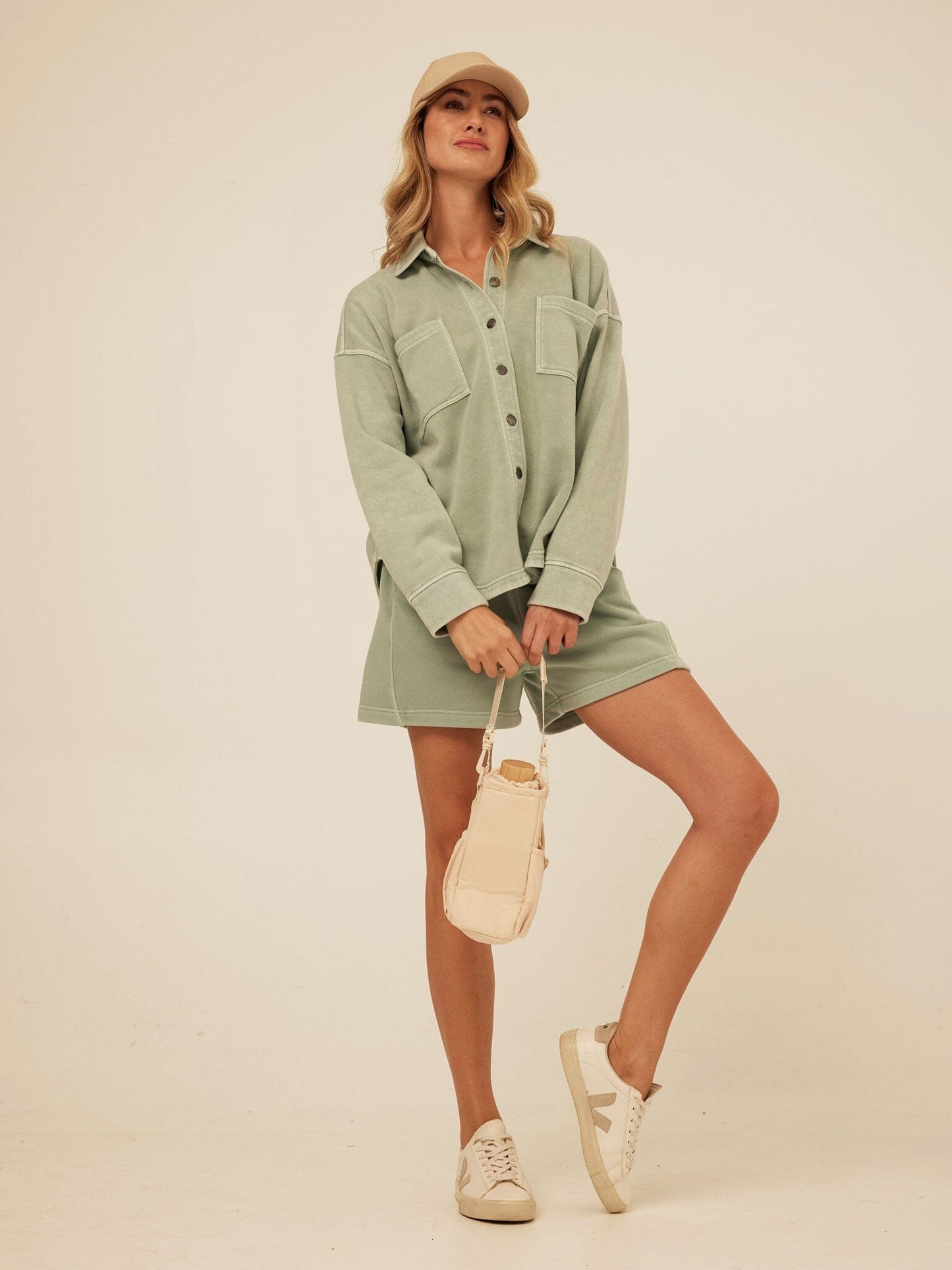 Chantel Mineral Wash Fleece Short