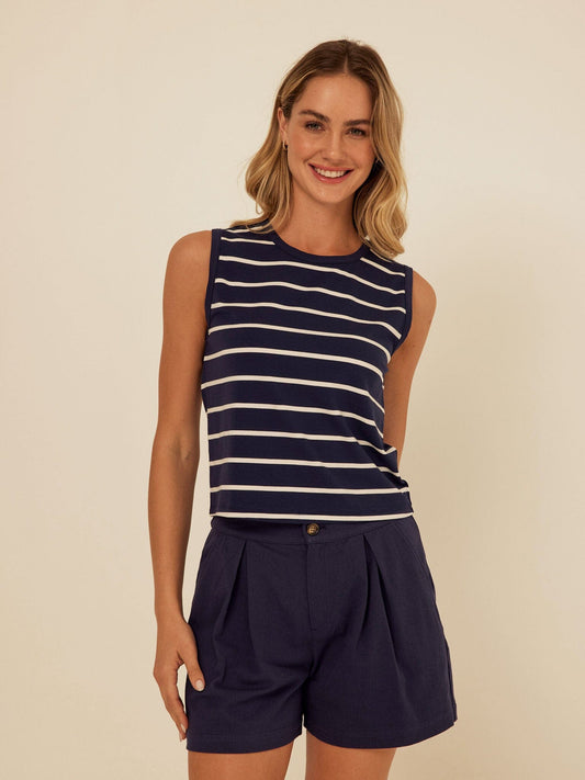 Emilia Stripe Eco Jersey Tank