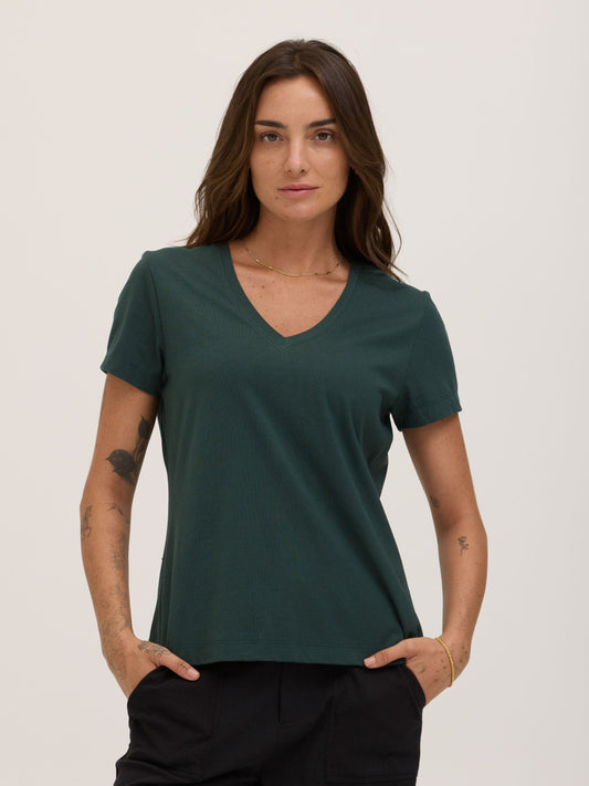 Aria Essential Jersey V-Neck Tee