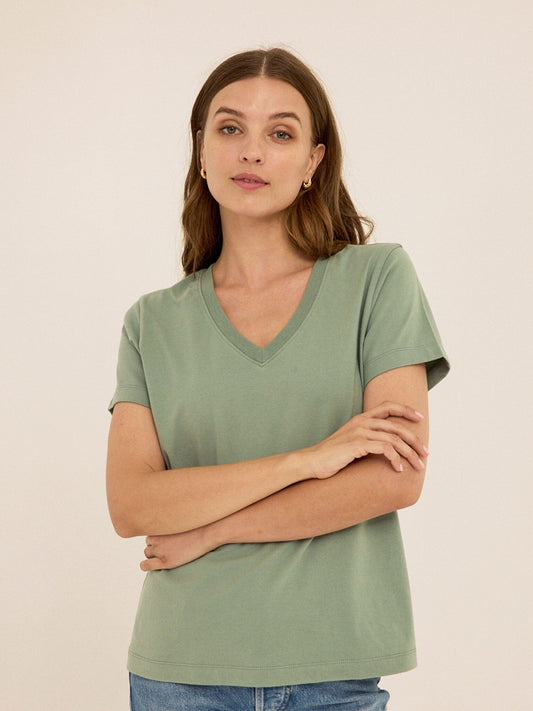 Aria Essential Jersey V-Neck Tee