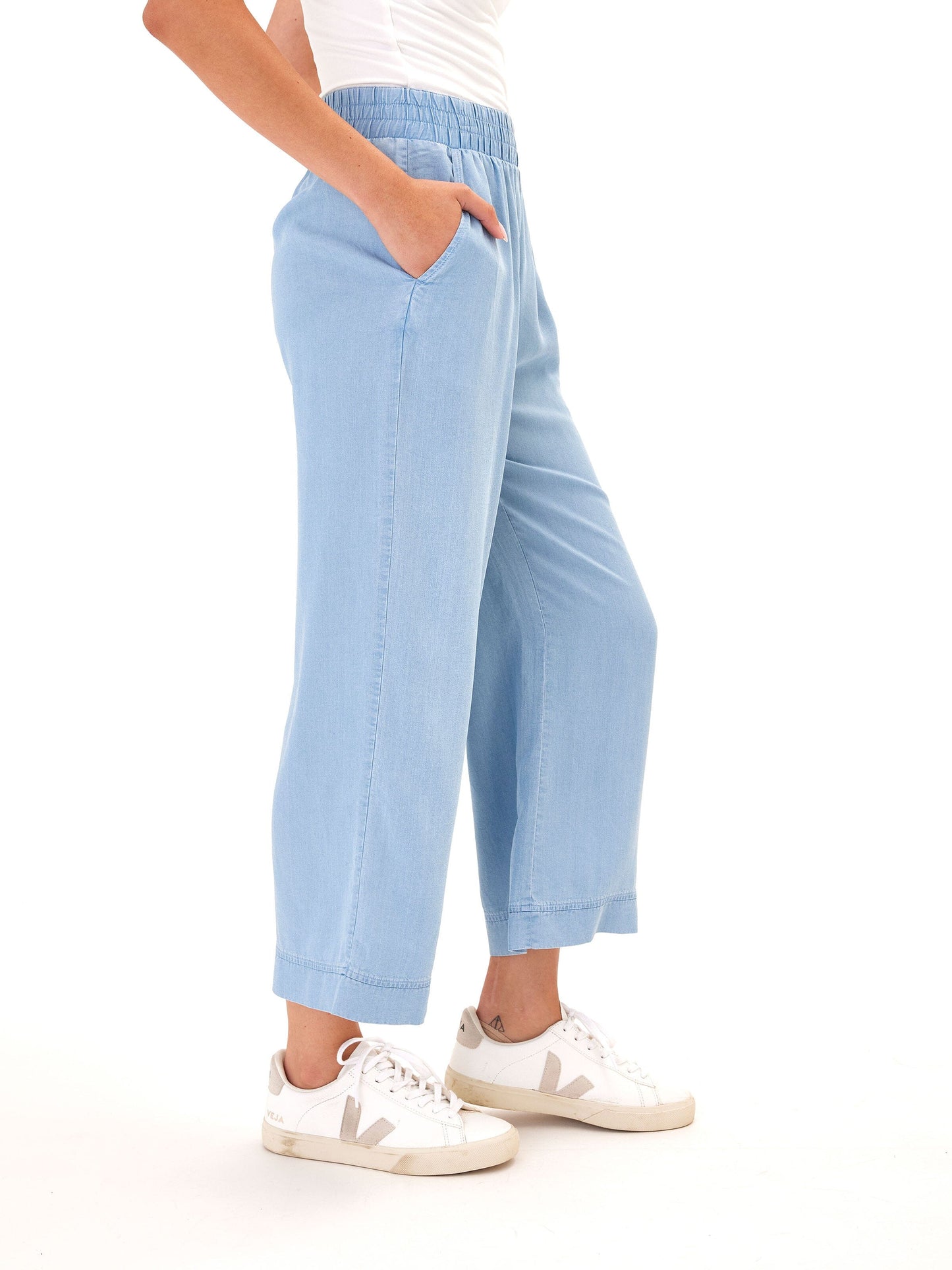 Harlowe Chambray Crop Pant 24"