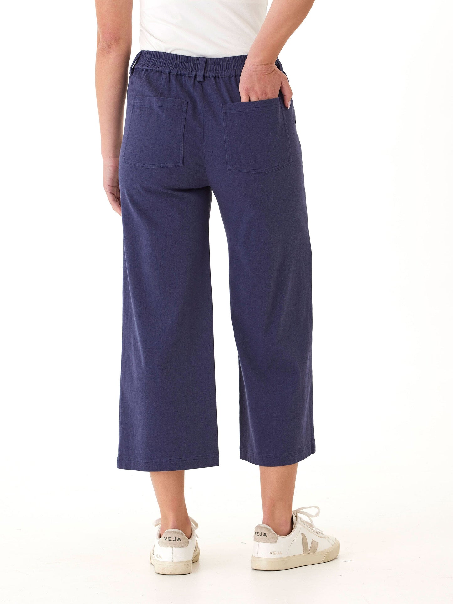 Pamela Stretch Twill Wide Leg Crop Pant