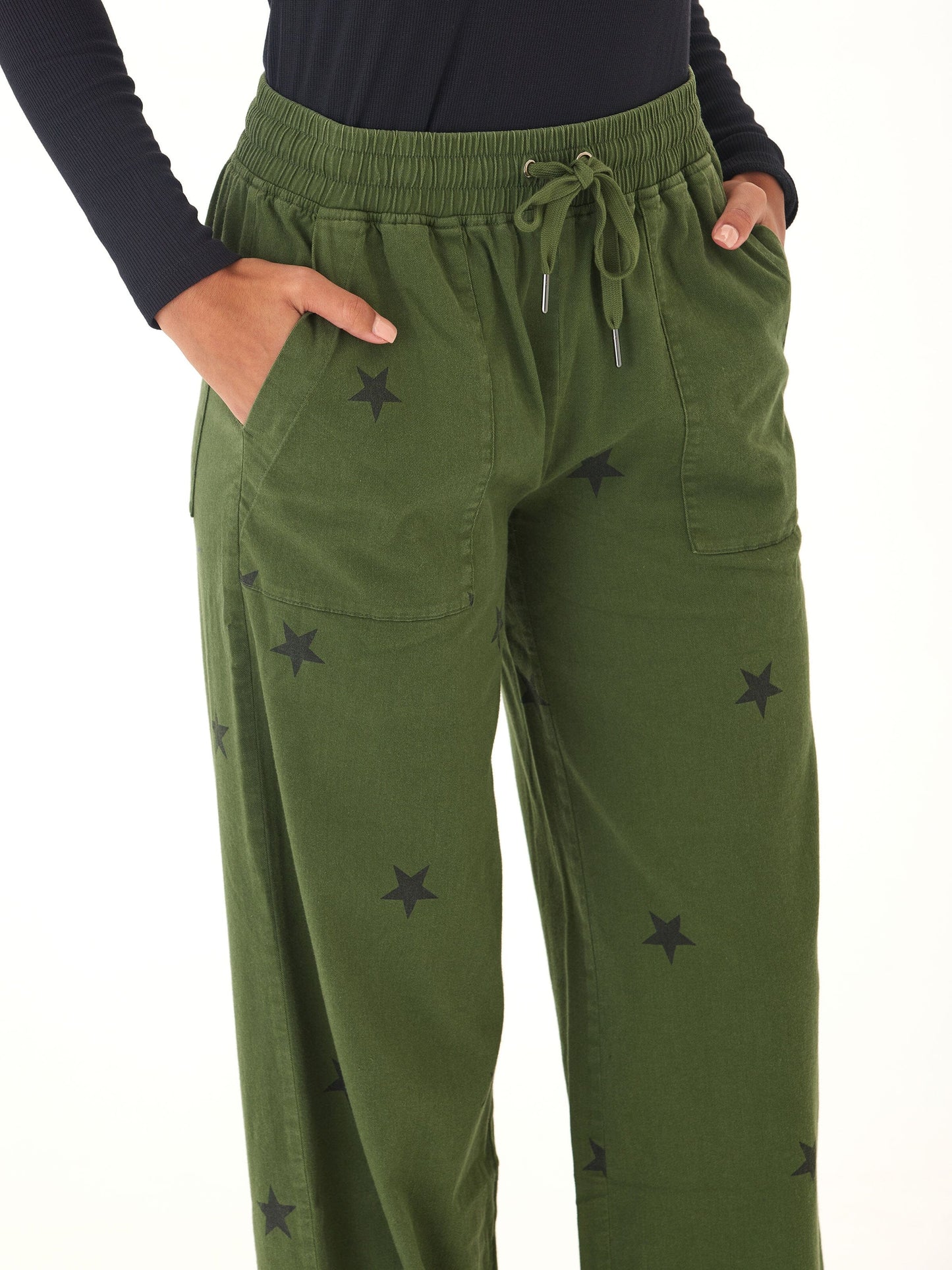 Cleo Stretch Twill Wide Leg Pant