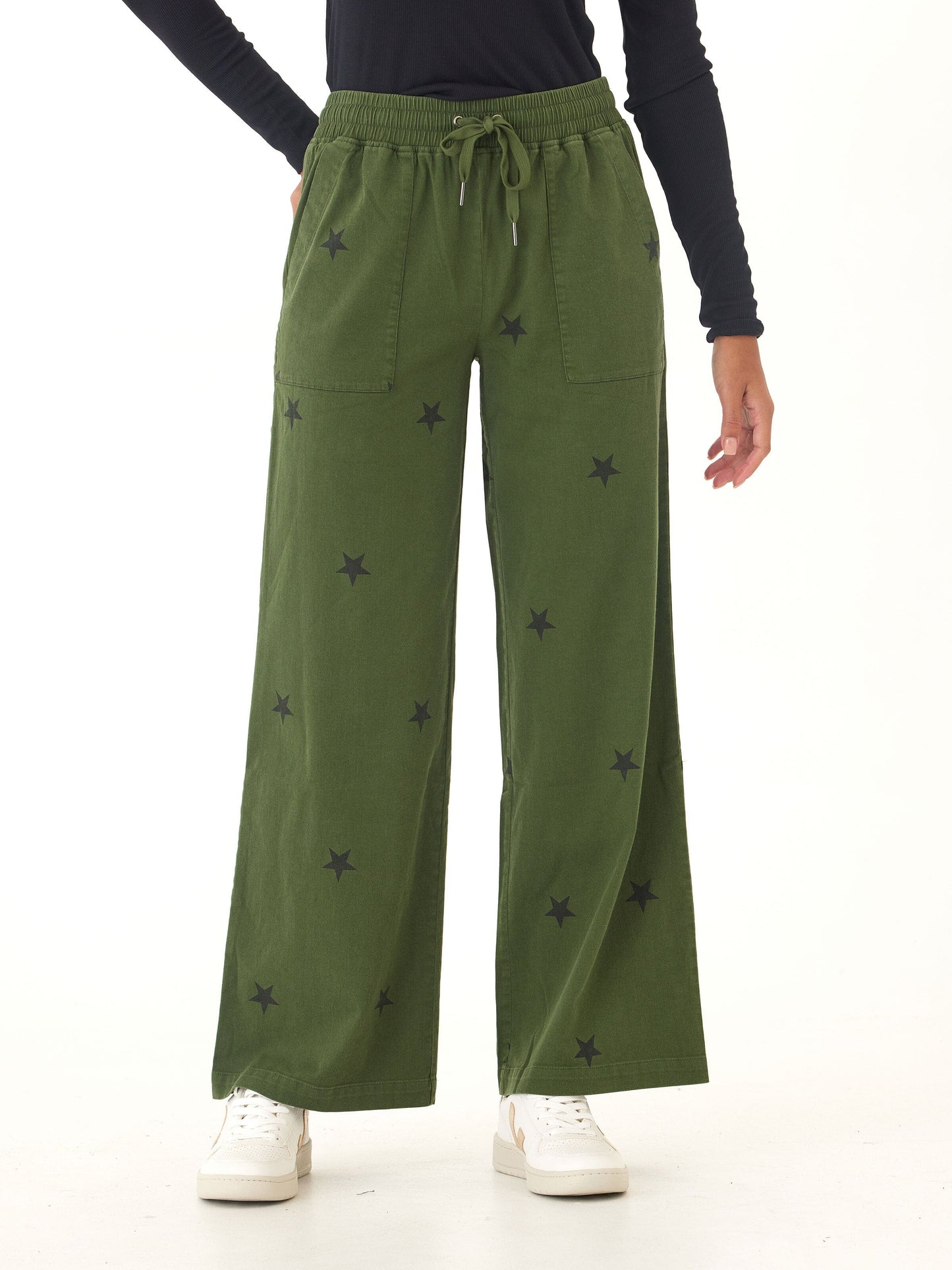 Cleo Stretch Twill Wide Leg Pant