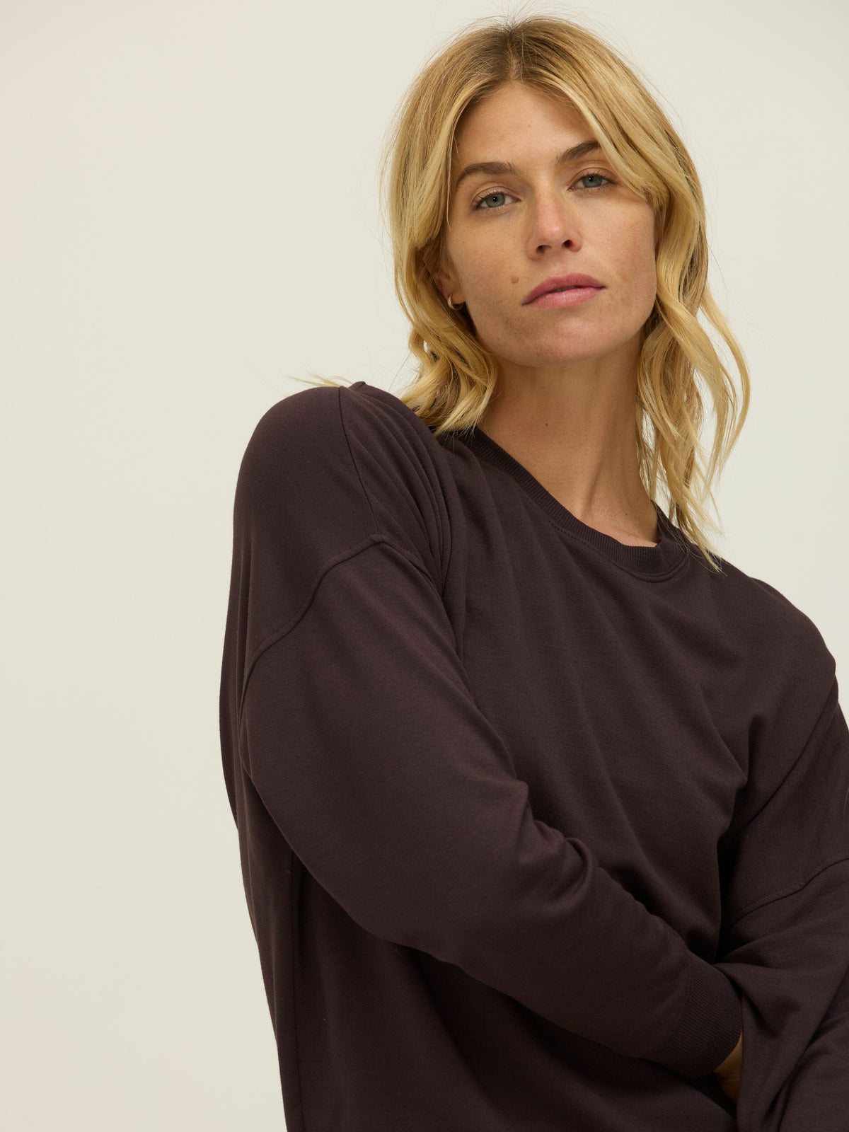Cathy Boyfriend Feather Fleece Pullover