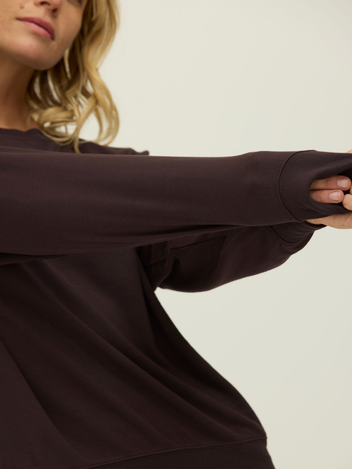 Cathy Boyfriend Feather Fleece Pullover
