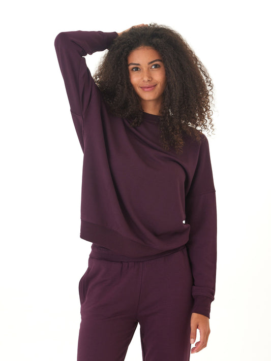Cathy Boyfriend Feather Fleece Pullover