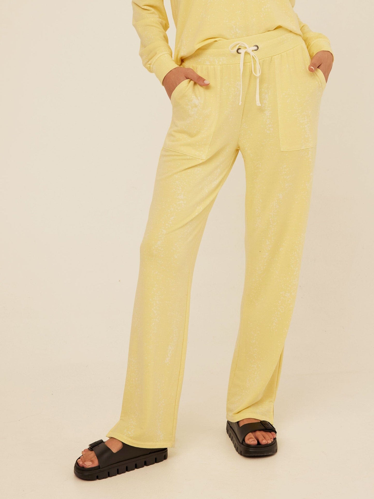 Theresa Spray Wash Modal Terry Straight Leg Pant