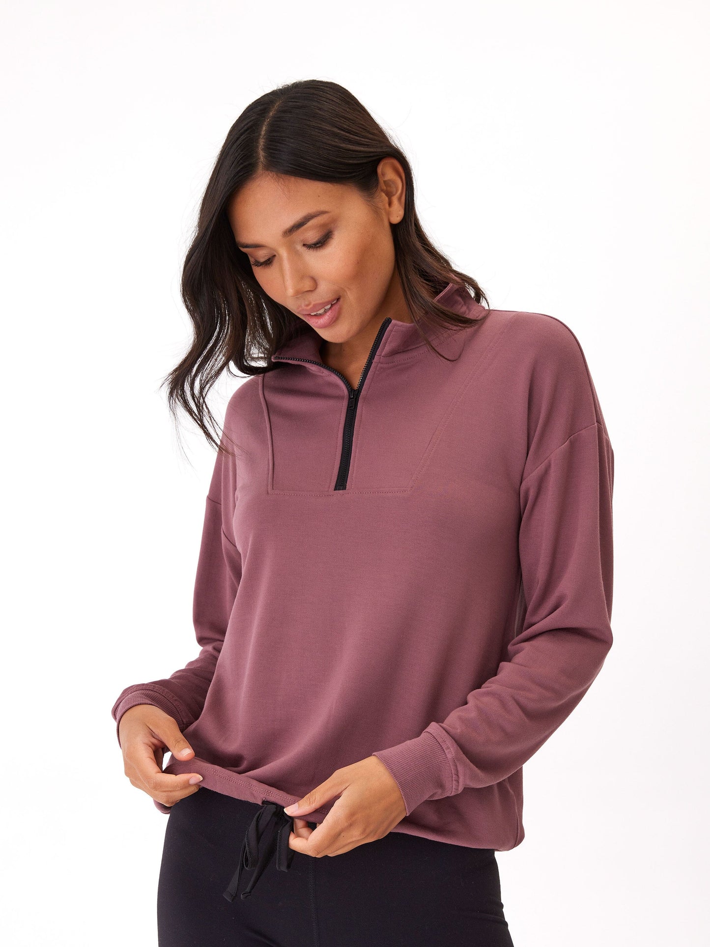 Nyla Feather Fleece Half Zip Pullover