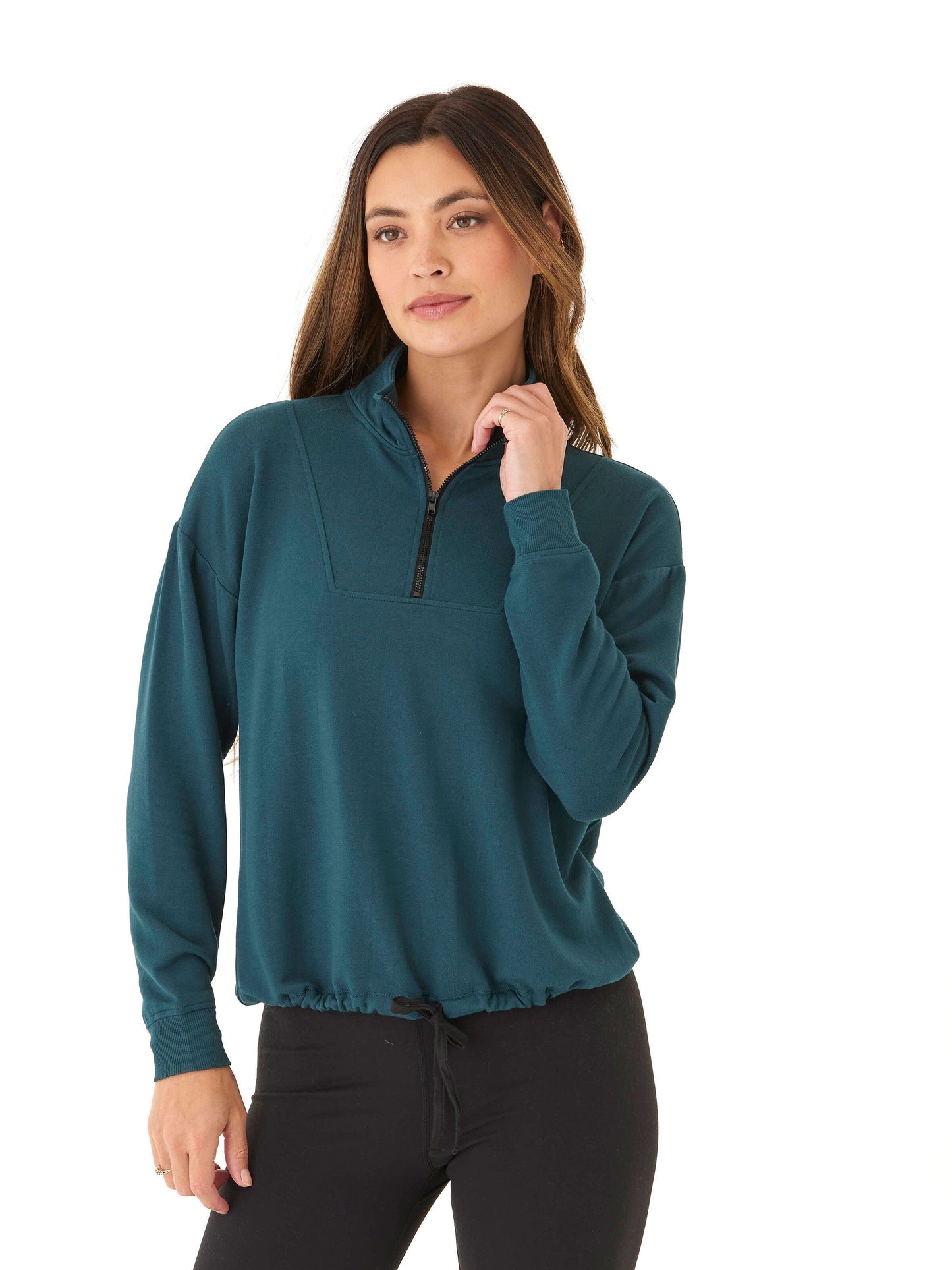 Nyla Feather Fleece Half Zip Pullover