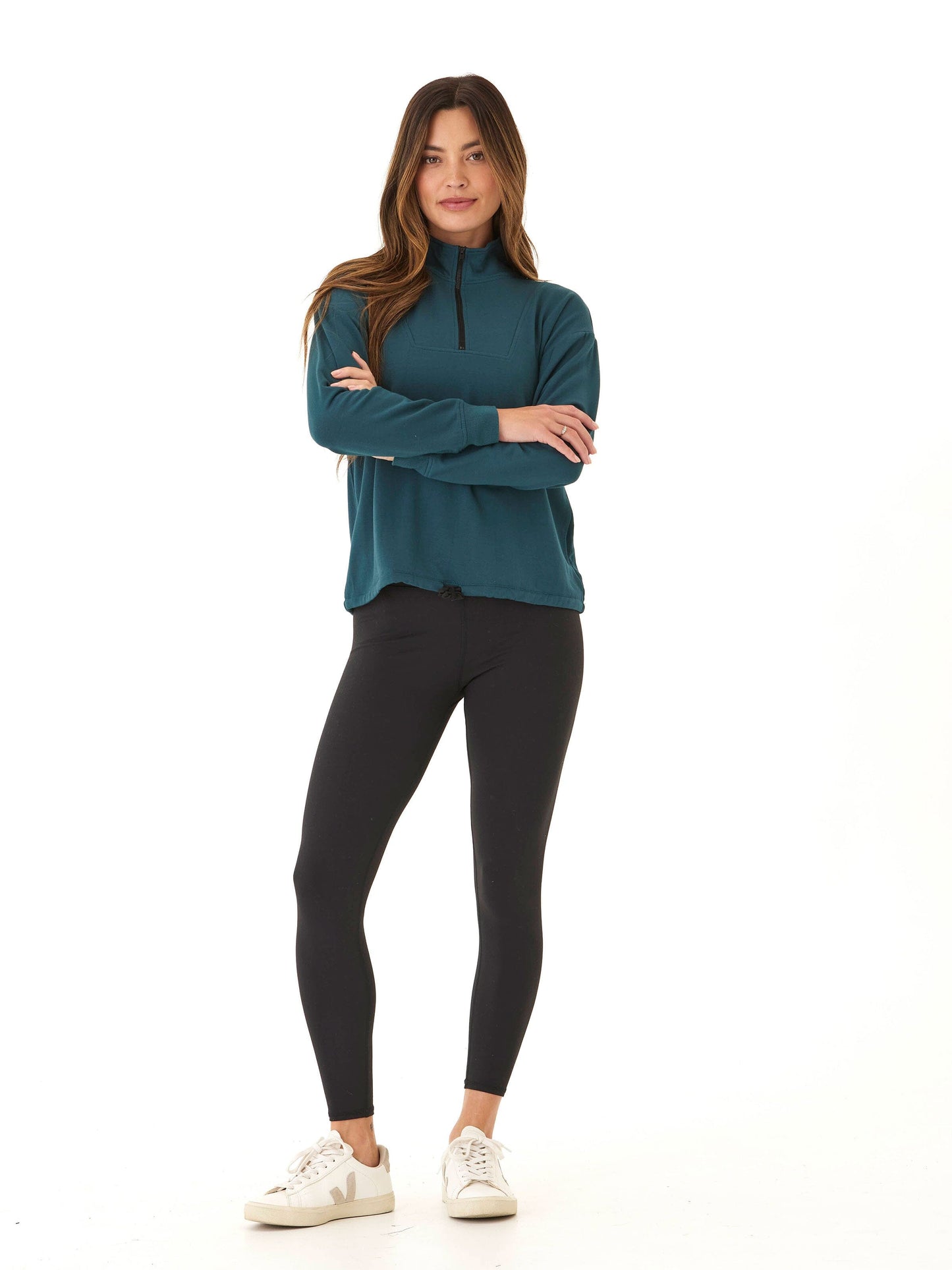 Nyla Feather Fleece Half Zip Pullover