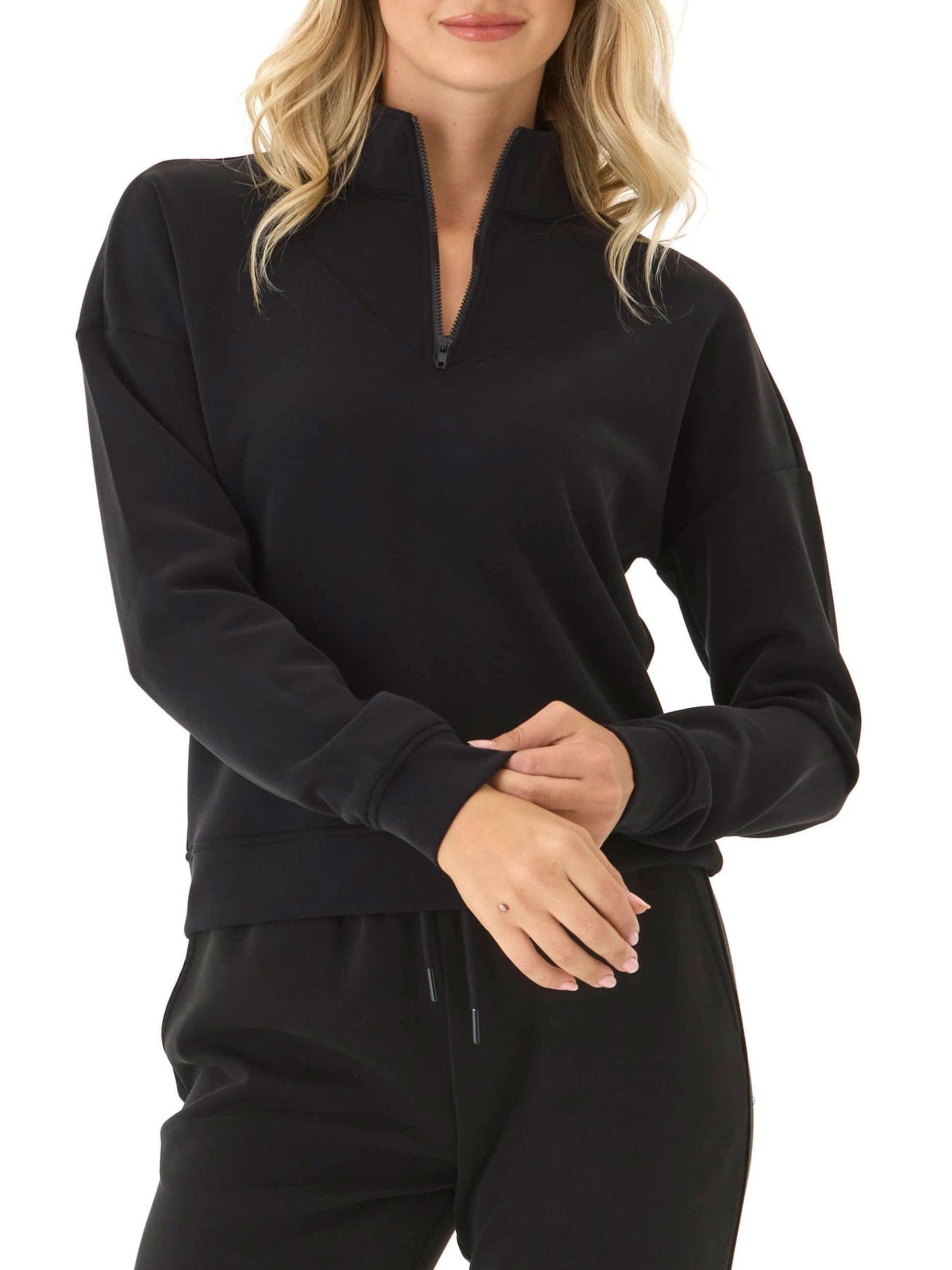 Drea Sueded Modal 1/4-Zip Jacket