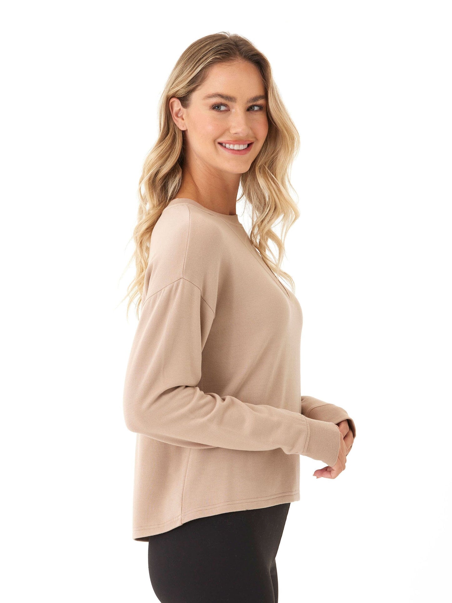 Darby Feather Fleece Panel Pullover