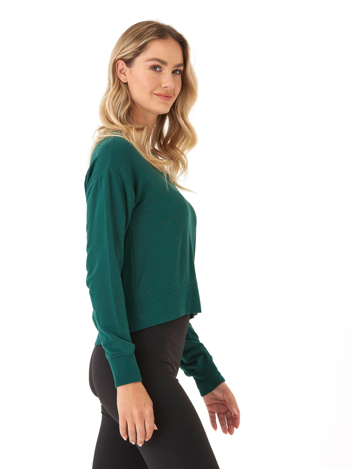 Elyzza Feather Fleece V-Neck Pullover