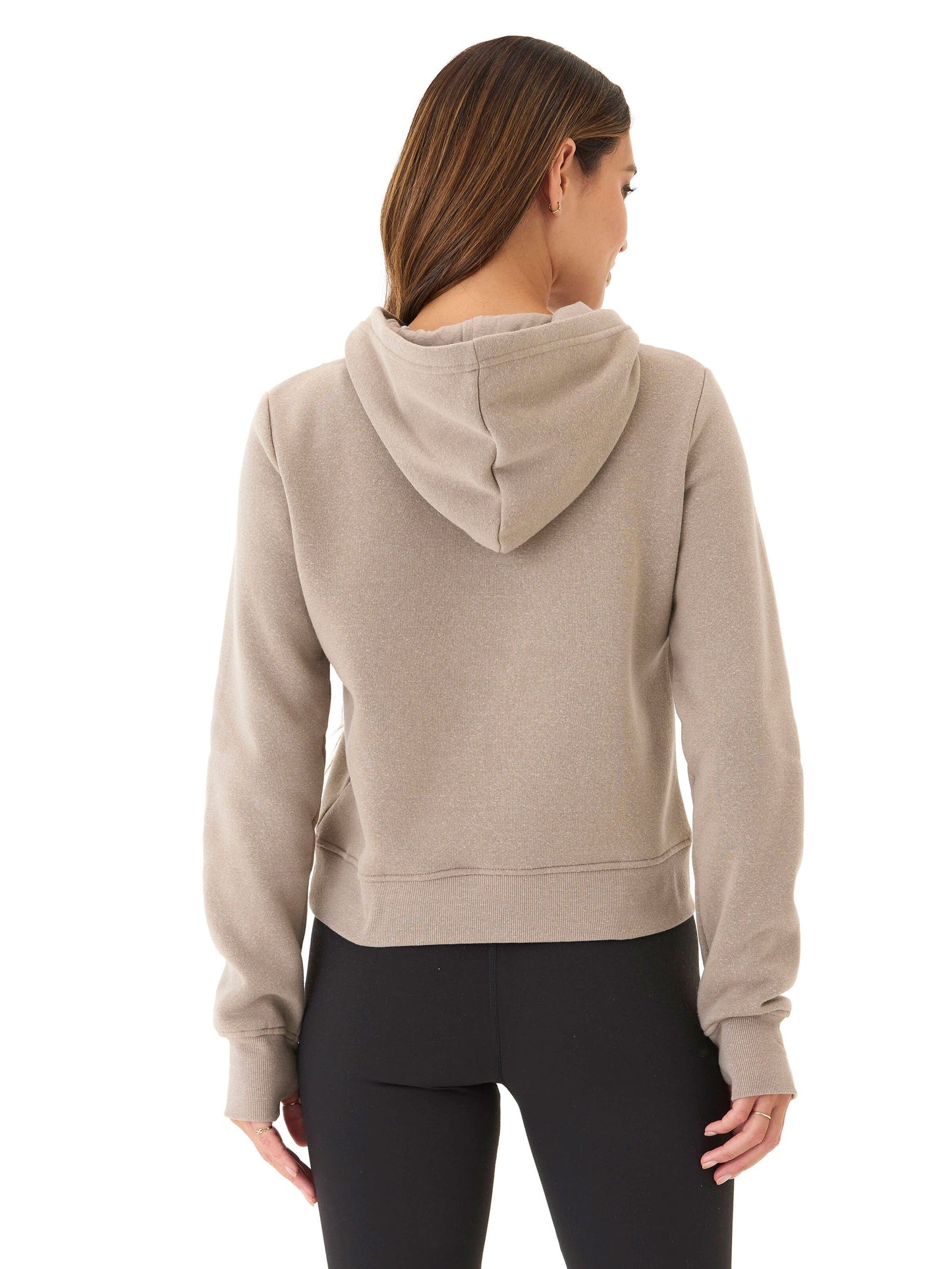 Tyra Triblend Fleece Quarter Zip Hoodie